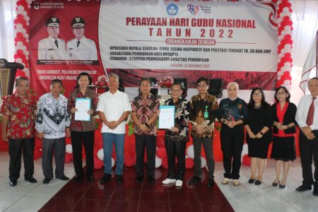 Peringati HGN ke-77, Bupati Frangky Wongkar : Kami Bangga Miliki Guru-guru yang Luar Biasa